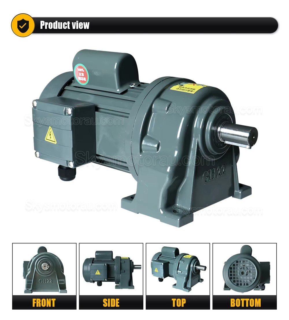220V 400W Single Phase AC Gearmotor GH-22-400W with 5:1/ 30:1 /100:1 Spur Gearbox
